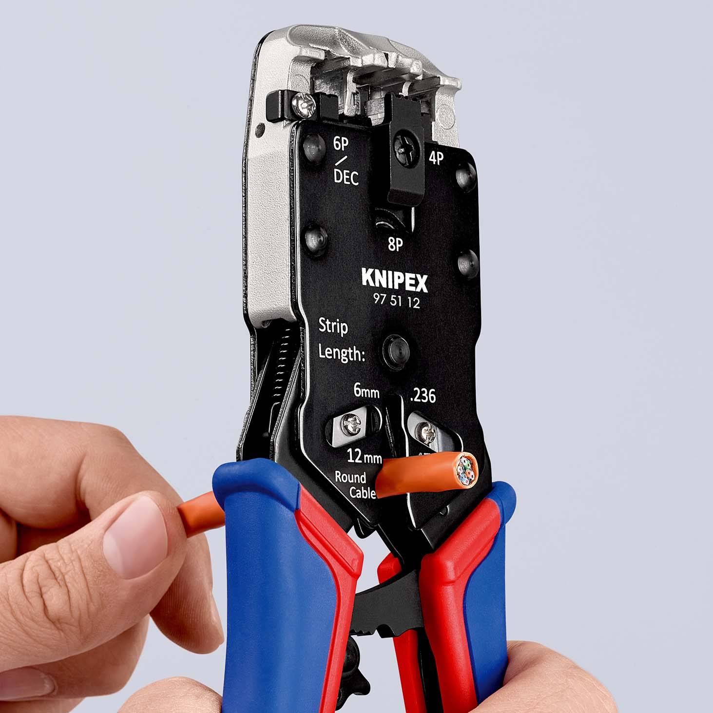 Crimpzange f.Westernstecker L.200mm KNIPEX-4