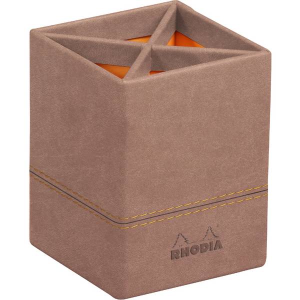 RHODIA Stifteköcher, aus Kunstleder, rosenholz (8017173)