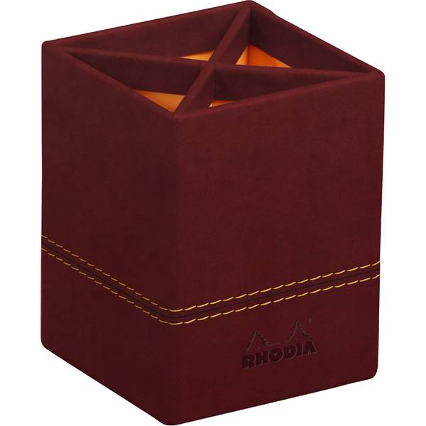 RHODIA Stifteköcher, aus Kunstleder, weinrot (8017172)