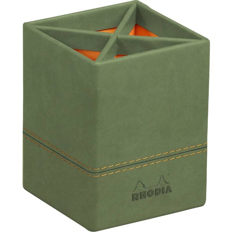 RHODIA Stifteköcher, aus Kunstleder, salbei (8017174)-0