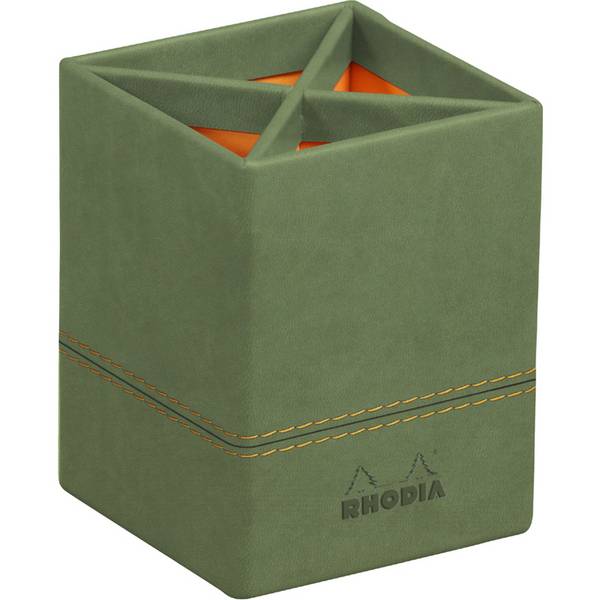 RHODIA Stifteköcher, aus Kunstleder, salbei (8017174)