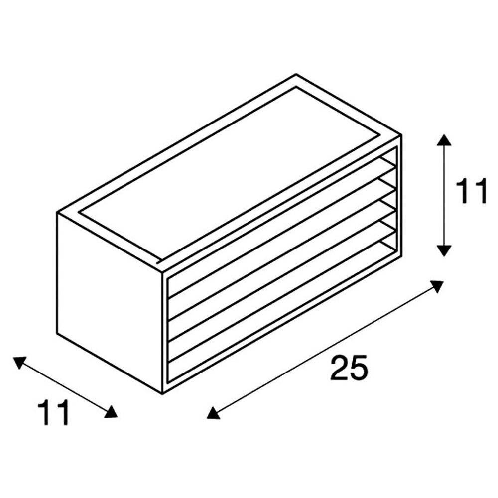 SLV BOX-L 232497 Außenwandleuchte EEK: G (A - G) E27 18 W Rost-3