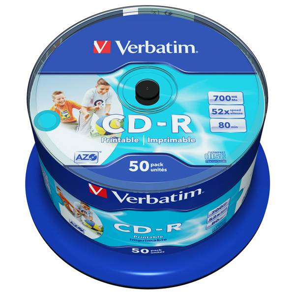 Verbatim DataLifePlus - 50 x CD-R - 700 MB 52x - breite bedruckbare Oberfläche -