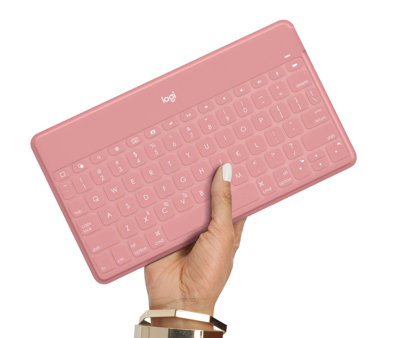 Logitech Keys-To-Go Tastatur Bluetooth QWERTY Spanisch Blush Pink für Apple iPad/iPhone/TV-2