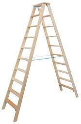 STABILO Doppelleiter Holz 2x10 Stu.-0