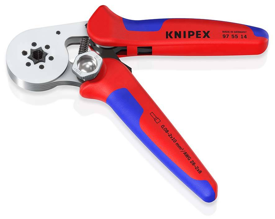 KNIPEX 97 55 14 SB Selbsteinstellende Crimpzange für Aderendhülsen mit Seiteneinführung mit Mehrkomponenten-Hüllen-1
