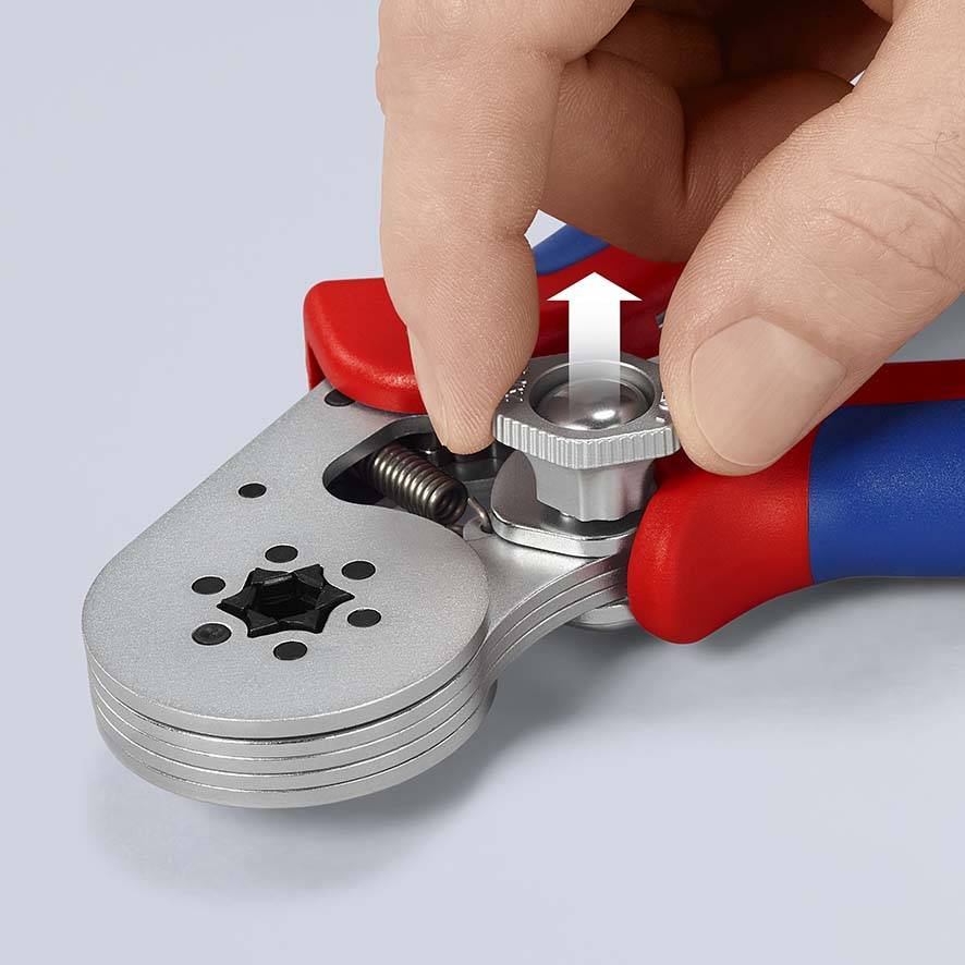 KNIPEX 97 55 14 SB Selbsteinstellende Crimpzange für Aderendhülsen mit Seiteneinführung mit Mehrkomponenten-Hüllen-3