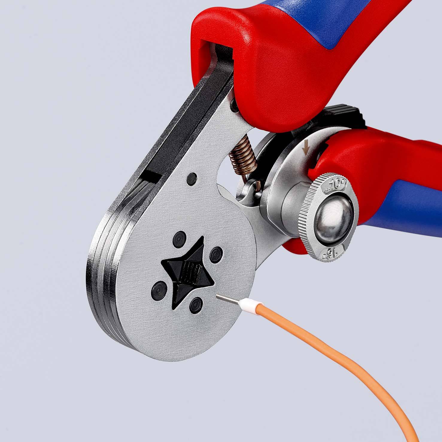 KNIPEX 97 55 04 SB Selbsteinstellende Crimpzange für Aderendhülsen mit Seiteneinführung mit Mehrkomponenten-Hüllen-3
