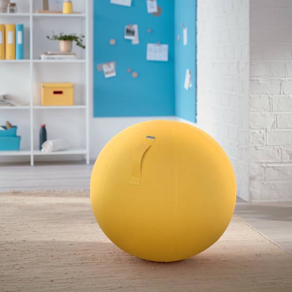 Sitzball,Sitz PVC,Sitz Stoff gelb-2