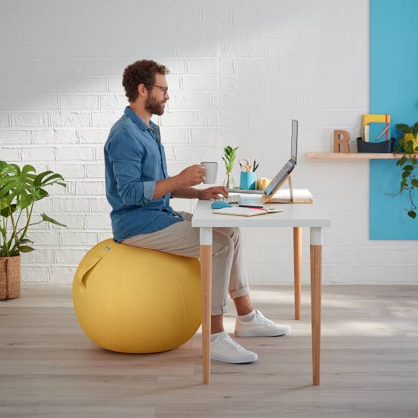 Sitzball,Sitz PVC,Sitz Stoff gelb-3