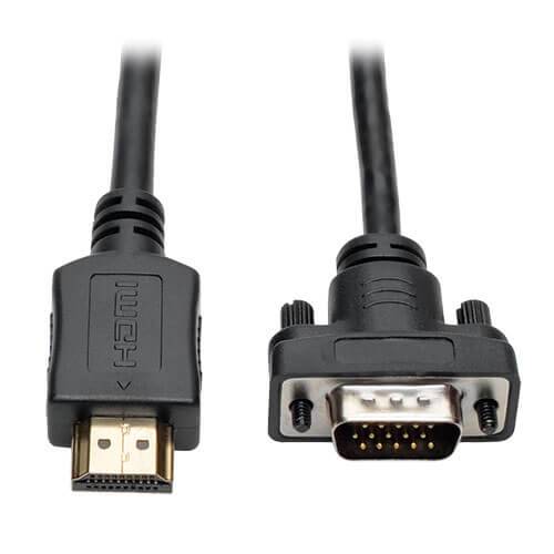 Tripp Aktiver HDMI-auf-VGA-Kabel-Adapter und Videokonverter HDMI-auf-Niedrigprofil-HD15 Stecker/Stecker 1 m. 0,9 m-0