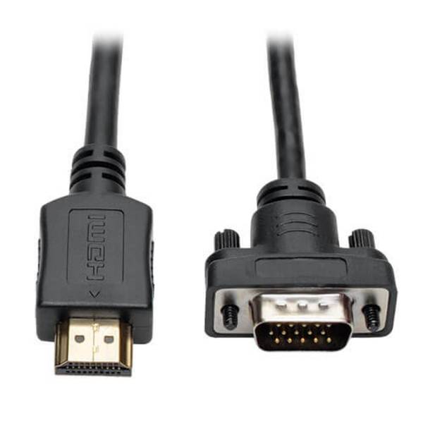 Tripp Aktiver HDMI-auf-VGA-Kabel-Adapter und Videokonverter HDMI-auf-Niedrigprofil-HD15 Stecker/Stecker 1 m. 0,9 m