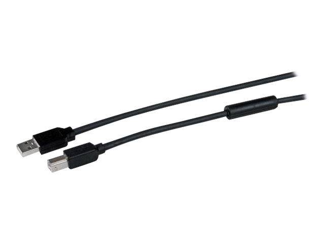 StarTech.com 15m aktives USB 2.0 A auf B Kabel - Stecker/Stecker - USB Druckerkabel 1x USB A / 1x USB B - Schwarz --1