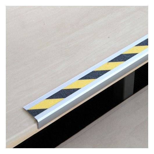 Antirutsch-Treppenkantenprofil R10, selbstklebend, gelb/schwarz, 53x31x610 mm-0
