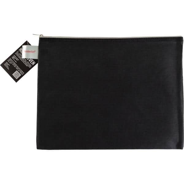 Reißverschlussbeutel A4 non-woven-PP opak schwarz-0