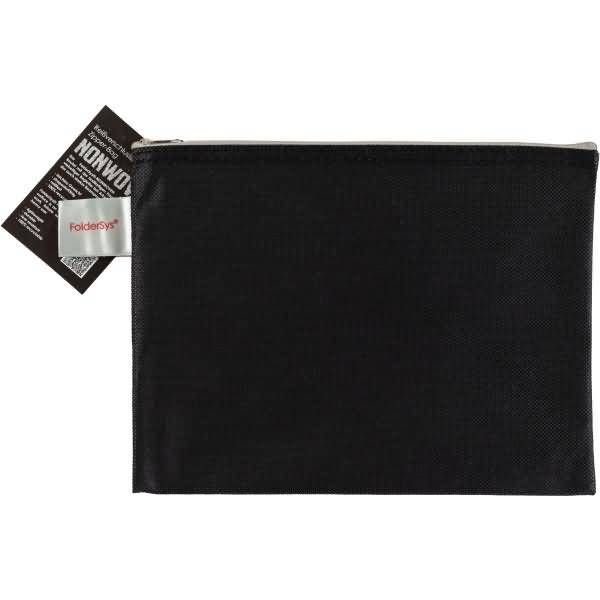 Reißverschlussbeutel A5 non-woven-PP opak schwarz-0