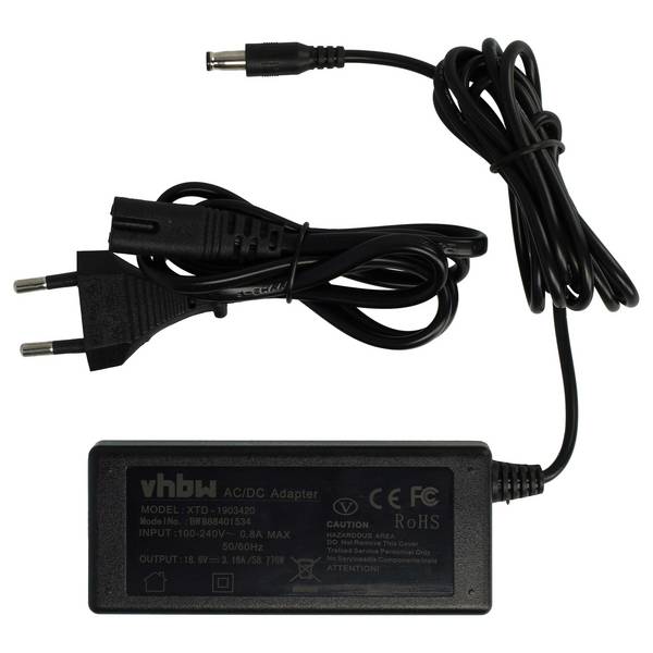 vhbw Netzteil kompatibel mit Philips HomeRun FC9910/01/A | FC9910/01/B Saugroboter - 230 cm