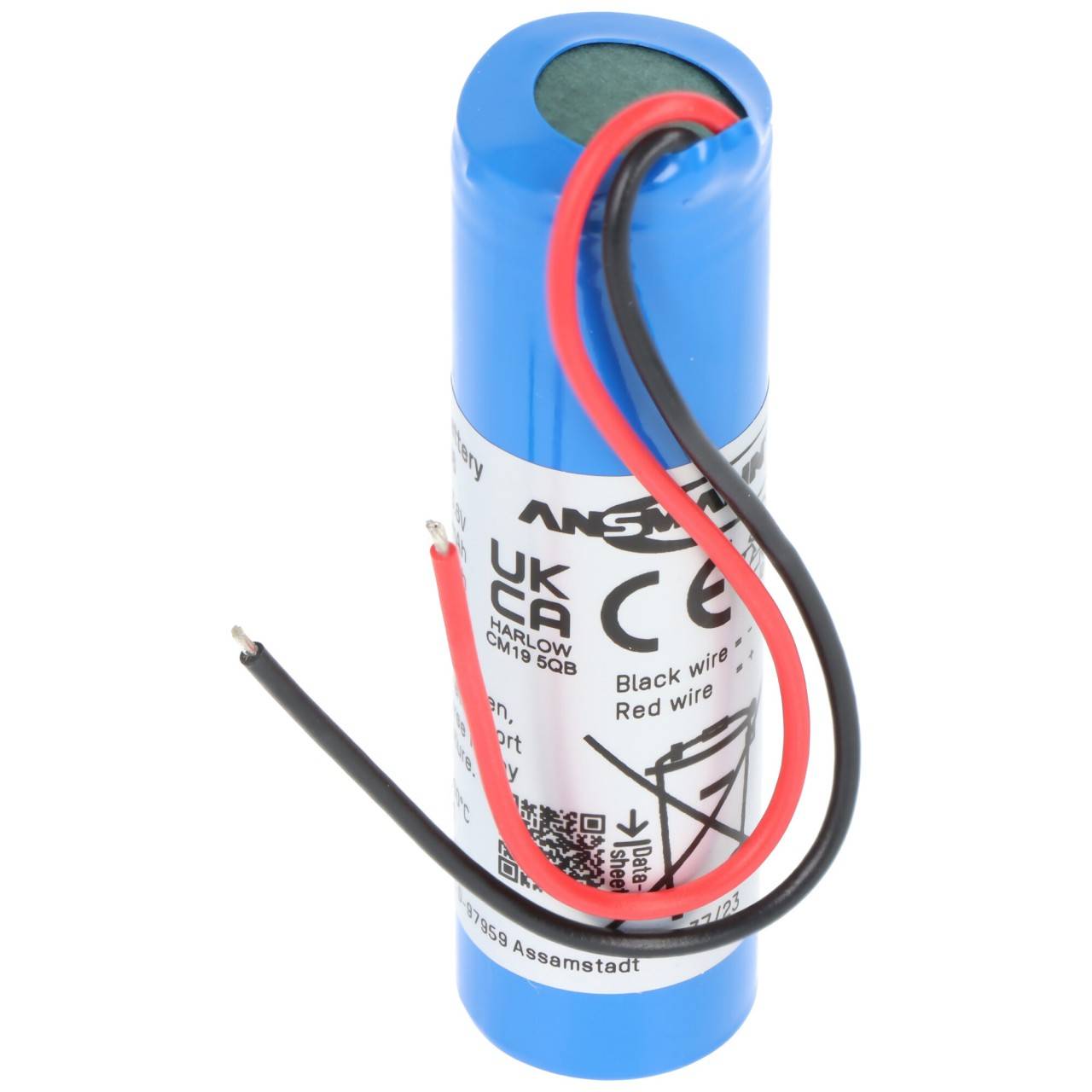 Akkupack Li-ion 3,7V 2600mAh 1S1P mit 10cm Kabel, 1INR19 / 66-1, 2347-3008-06-0