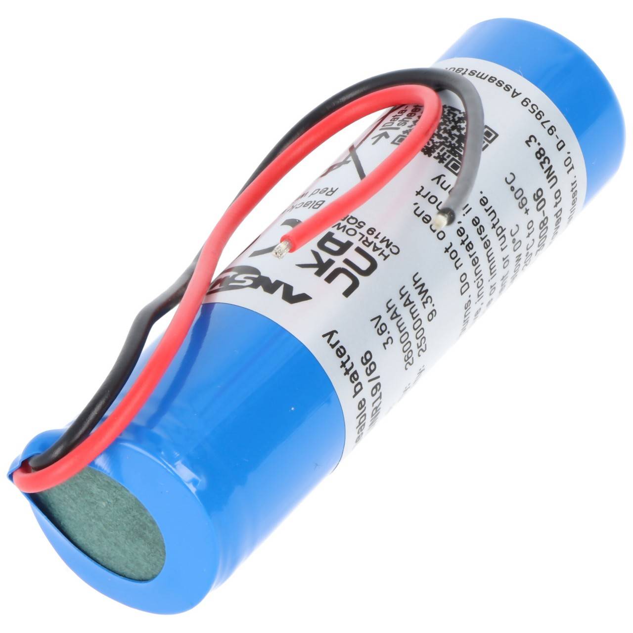 Akkupack Li-ion 3,7V 2600mAh 1S1P mit 10cm Kabel, 1INR19 / 66-1, 2347-3008-06-1