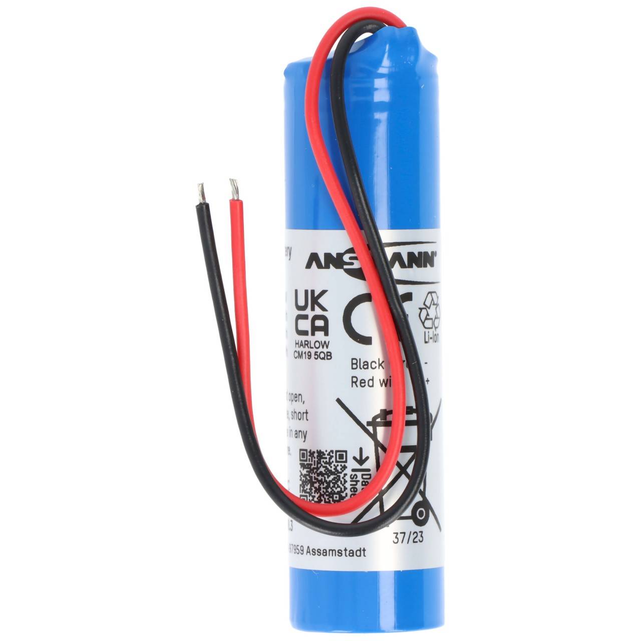 Akkupack Li-ion 3,7V 2600mAh 1S1P mit 10cm Kabel, 1INR19 / 66-1, 2347-3008-06-3