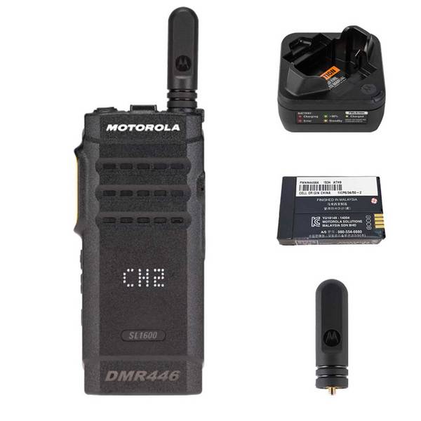 Motorola SL1600 Handfunkgerät UHF - Batterie Antenne Tischladegerät MDH88QCP9JA2AN