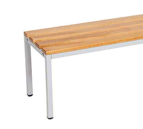 Garderobenbank 200 cm grau-1