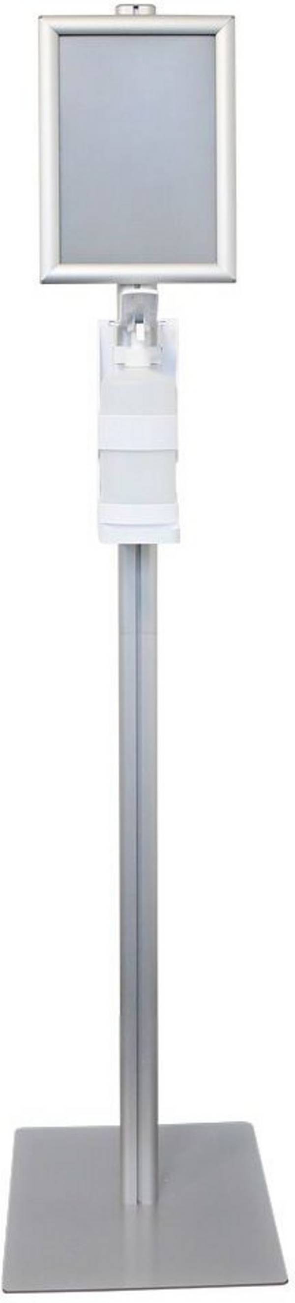 Desinfektionssäule mit Armhebelspender aus Aluminium