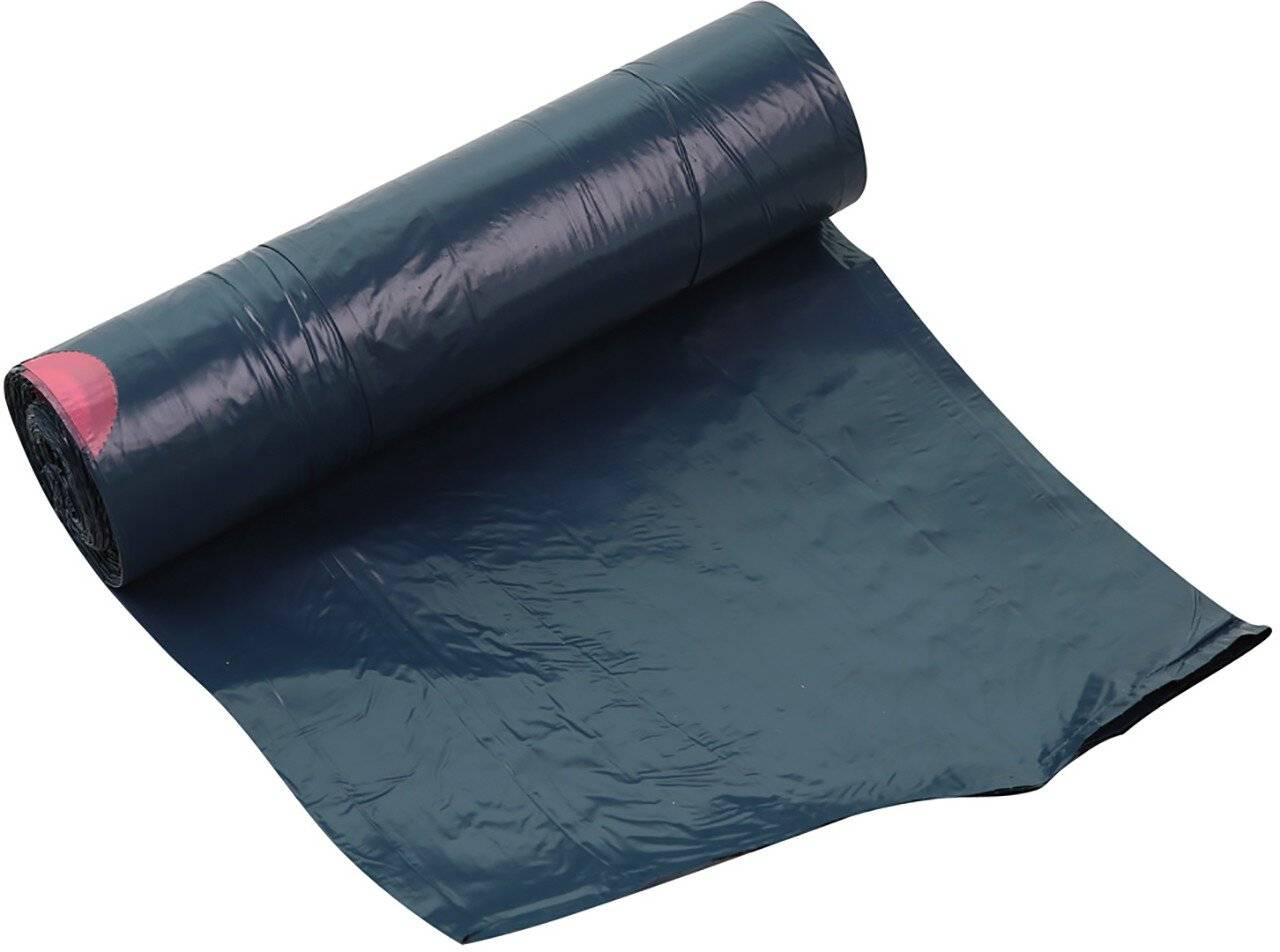 Müllbeutel mit Zugband, 30l, blau, 35my, hohe Qualität, 55x60cm, LDPE, 15 Stück/Rolle-0