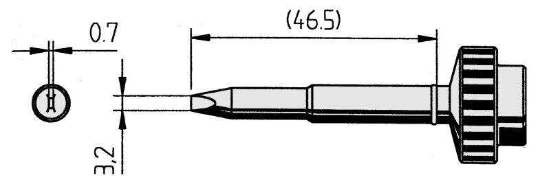 Lötspitze gerade, meißelförmig, 3,2 mm, 0612EDLF-0