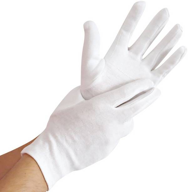 Hygostar Baumwoll-Handschuh BLANC GEDOPPELT Größe XL, gedoppelt, weiß