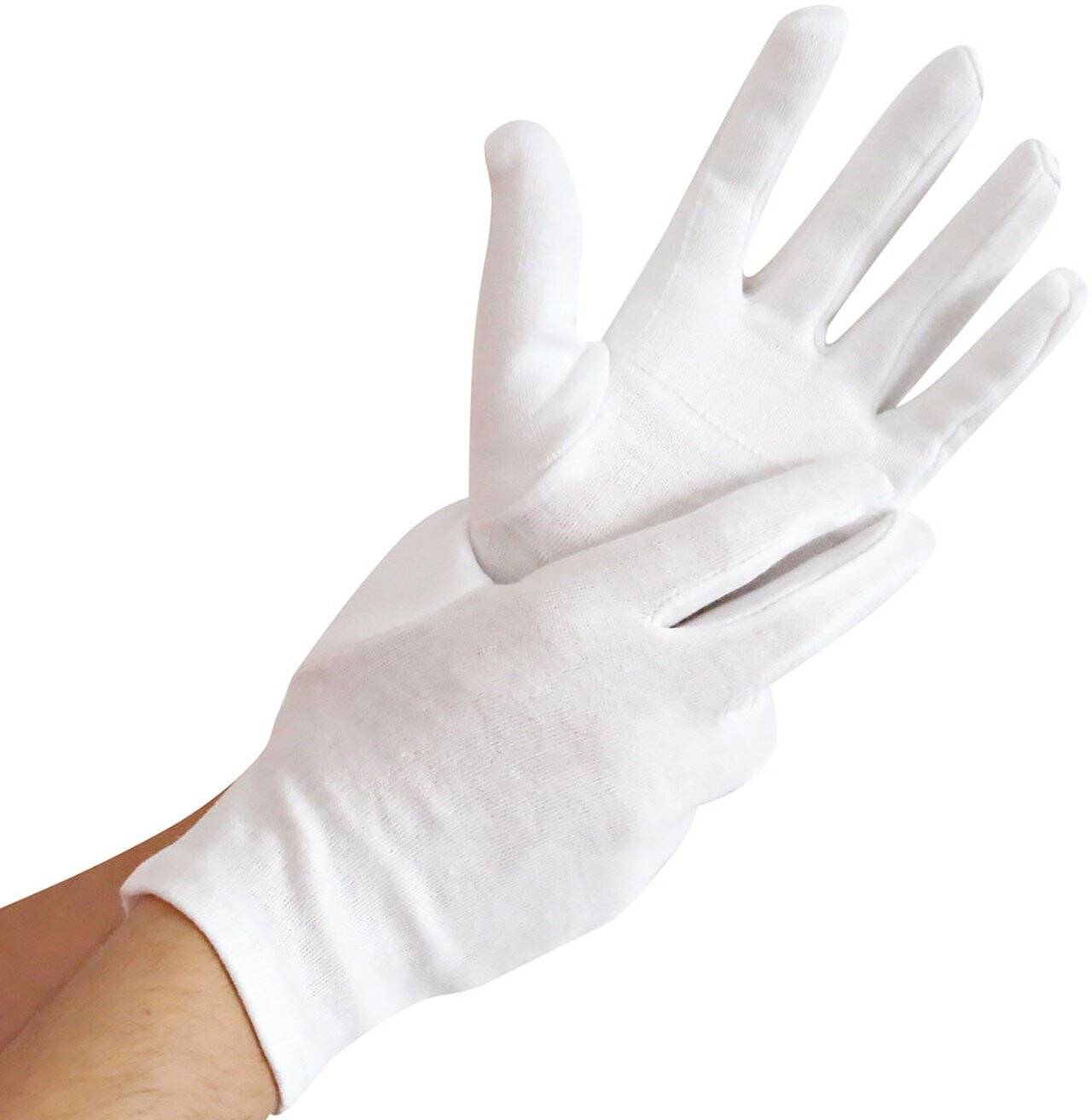 Hygostar Baumwoll-Handschuh BLANC GEDOPPELT Größe XL, gedoppelt, weiß-0