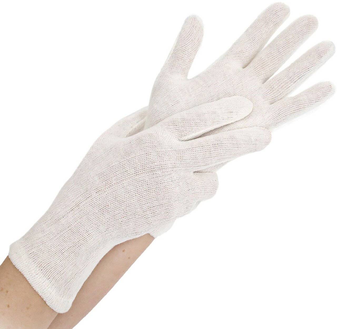 Hygonorm Baumwoll-Handschuhe NATURE LIGHT Größe M, natur, ohne Schichtel-0
