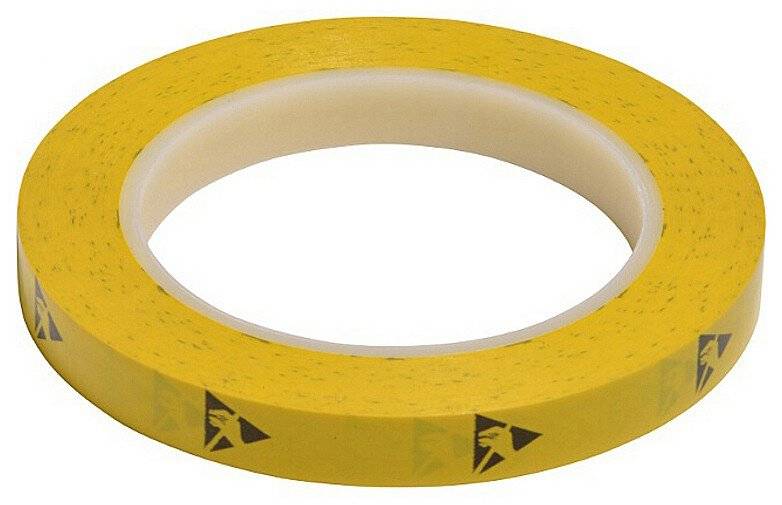 ESD Klebeband PVC, gelb, 12,7 mm x 33 m Rolle-0