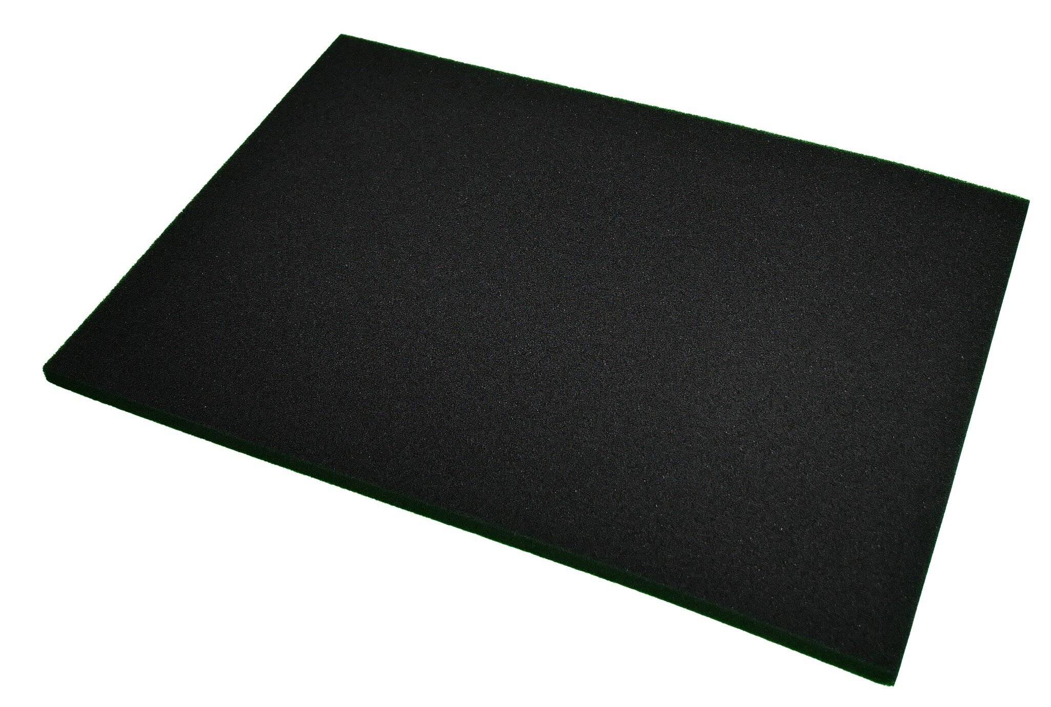 PU Schaumstoff, weich, schwarz, glatt, 253x353x10 mm-0