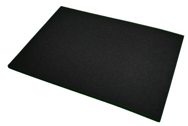 PU Schaumstoff, weich, schwarz, glatt, 253x353x10 mm