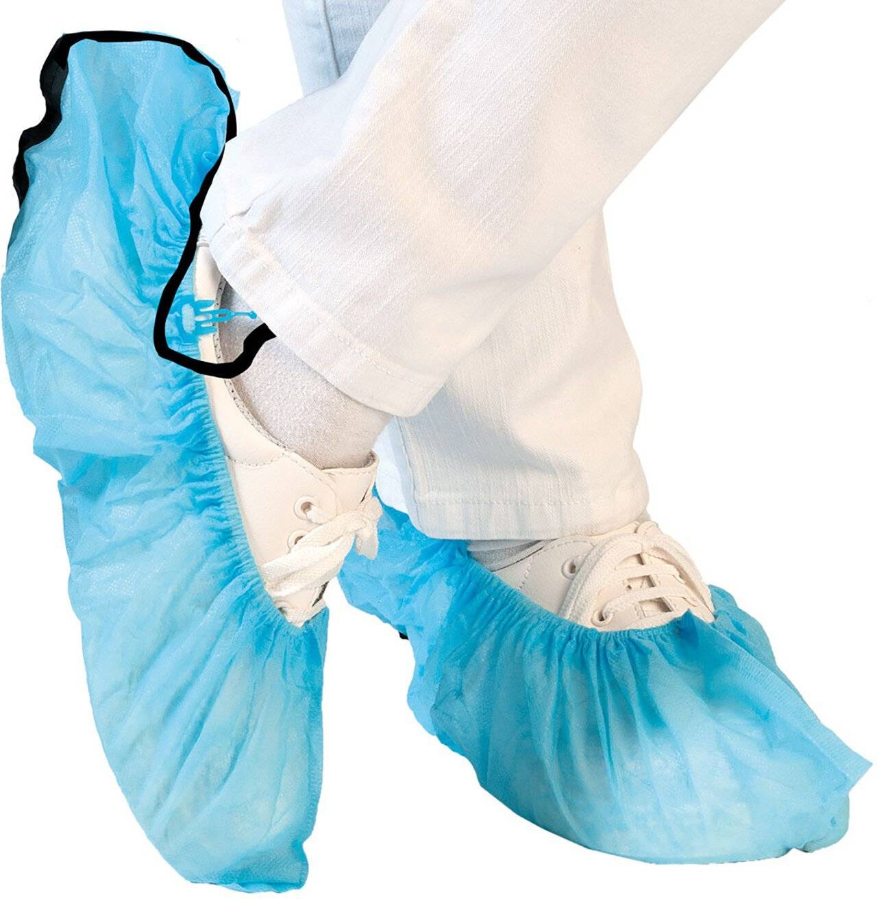 Hygostar Überschuh PP, blau, ESD Band, für HYGOMAT 100 Stück/Pack-0
