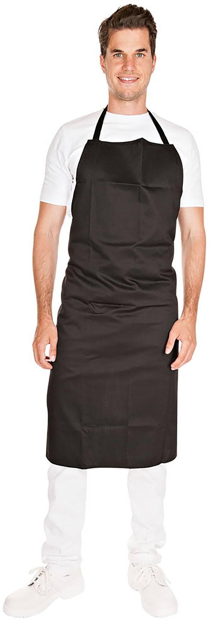 Hygostar Latzschürze, 80 x 80cm schwarz, Polycotton-0