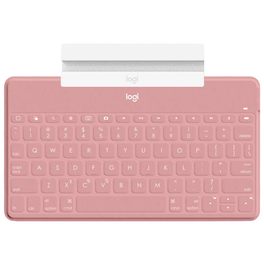 Logitech Keys-To-Go Tastatur Bluetooth QWERTY Spanisch Blush Pink für Apple iPad/iPhone/TV-1