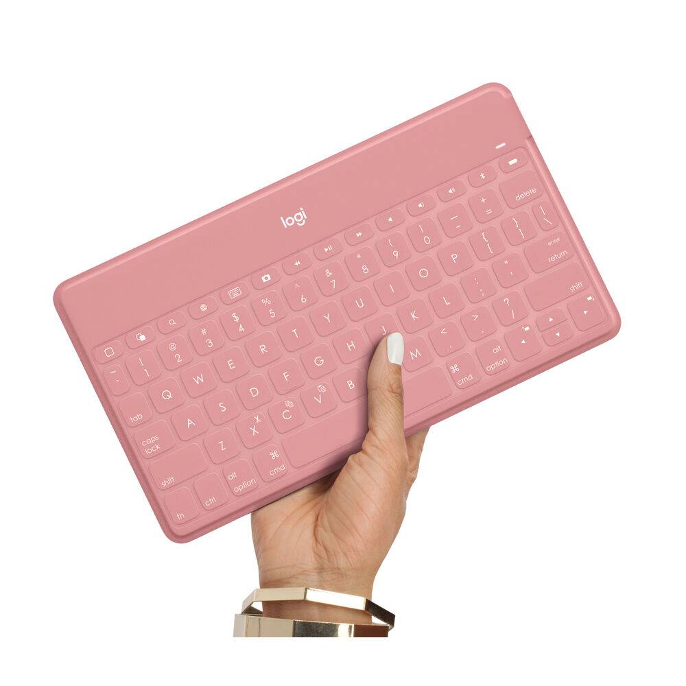 Logitech Keys-To-Go Tastatur Bluetooth QWERTY Spanisch Blush Pink für Apple iPad/iPhone/TV-2