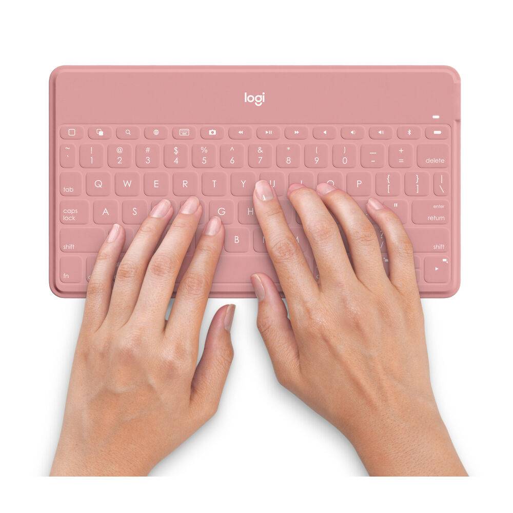 Logitech Keys-To-Go Tastatur Bluetooth QWERTY Spanisch Blush Pink für Apple iPad/iPhone/TV-3