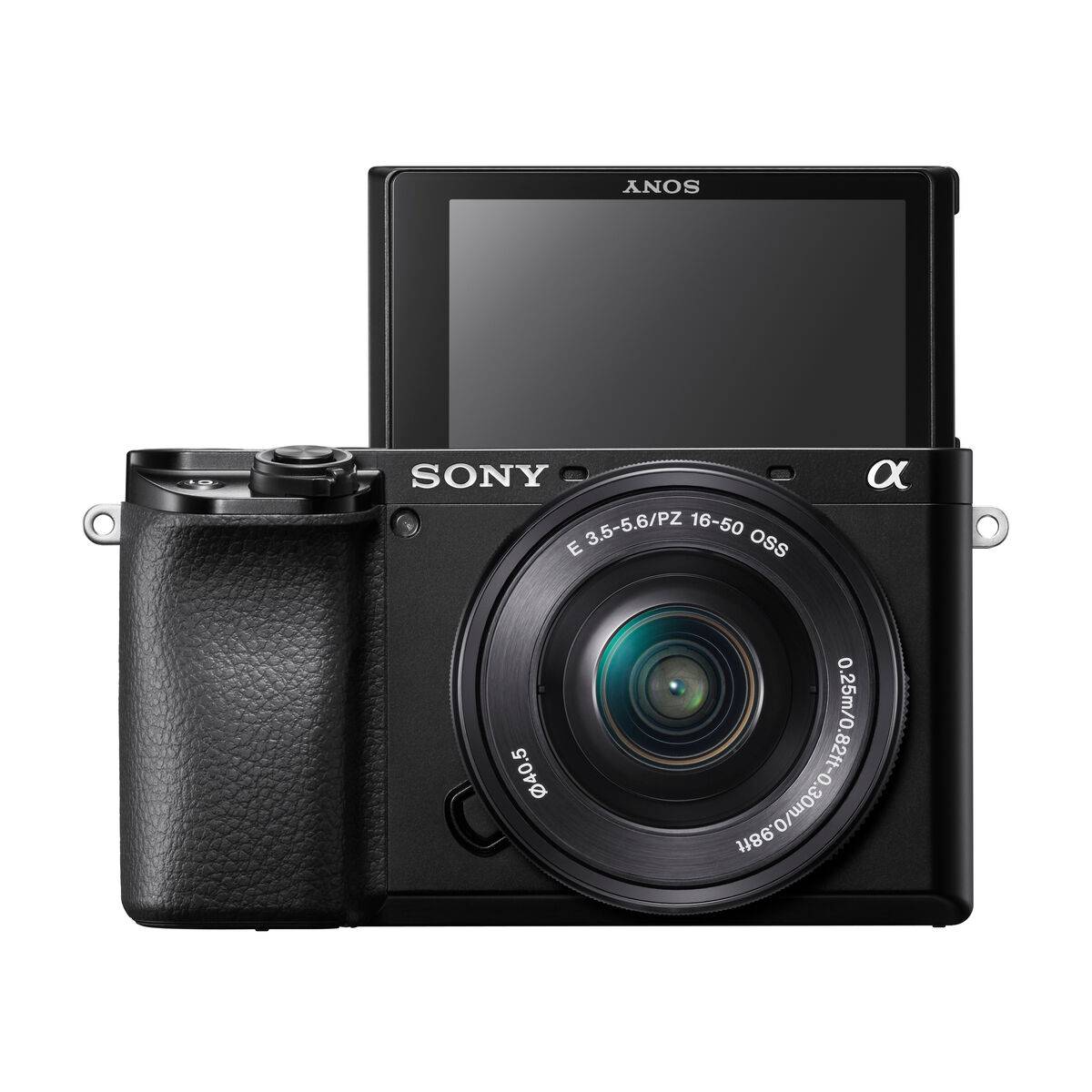 Sony alpha 6100 Digitalkamera 24.2 Megapixel Schwarz 4K-Video, Bluetooth, Klappbares Display, Optischer Sucher, WiFi-1