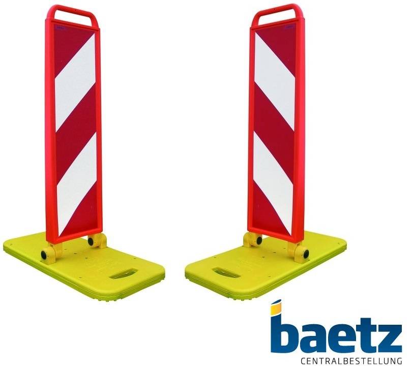Klapp-Bake, BASt-geprüft, Leitbake / Warnbake inkl. Fußplatte RA2-0