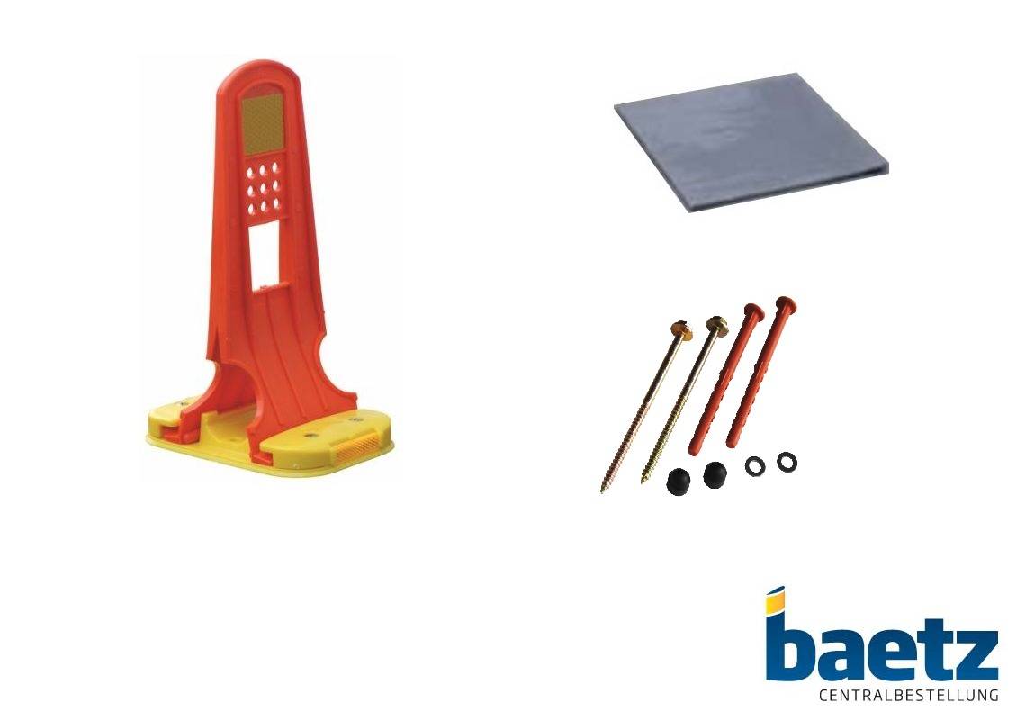 Sichtzeichen, Orange, Folie RA2, Fußplatte Gelb-0