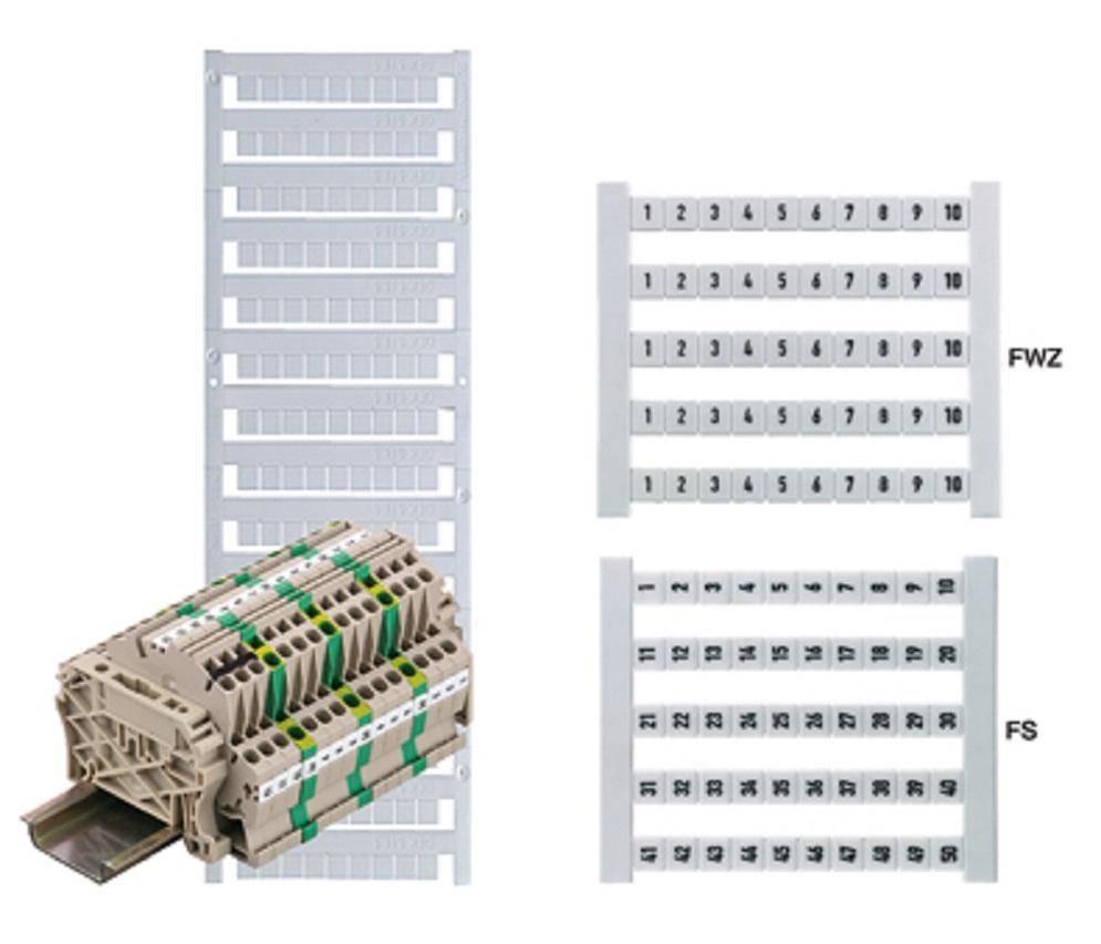 Weidmüller Klemmenmarkierer dekafix ws DEK 5 GW 1 mm-0