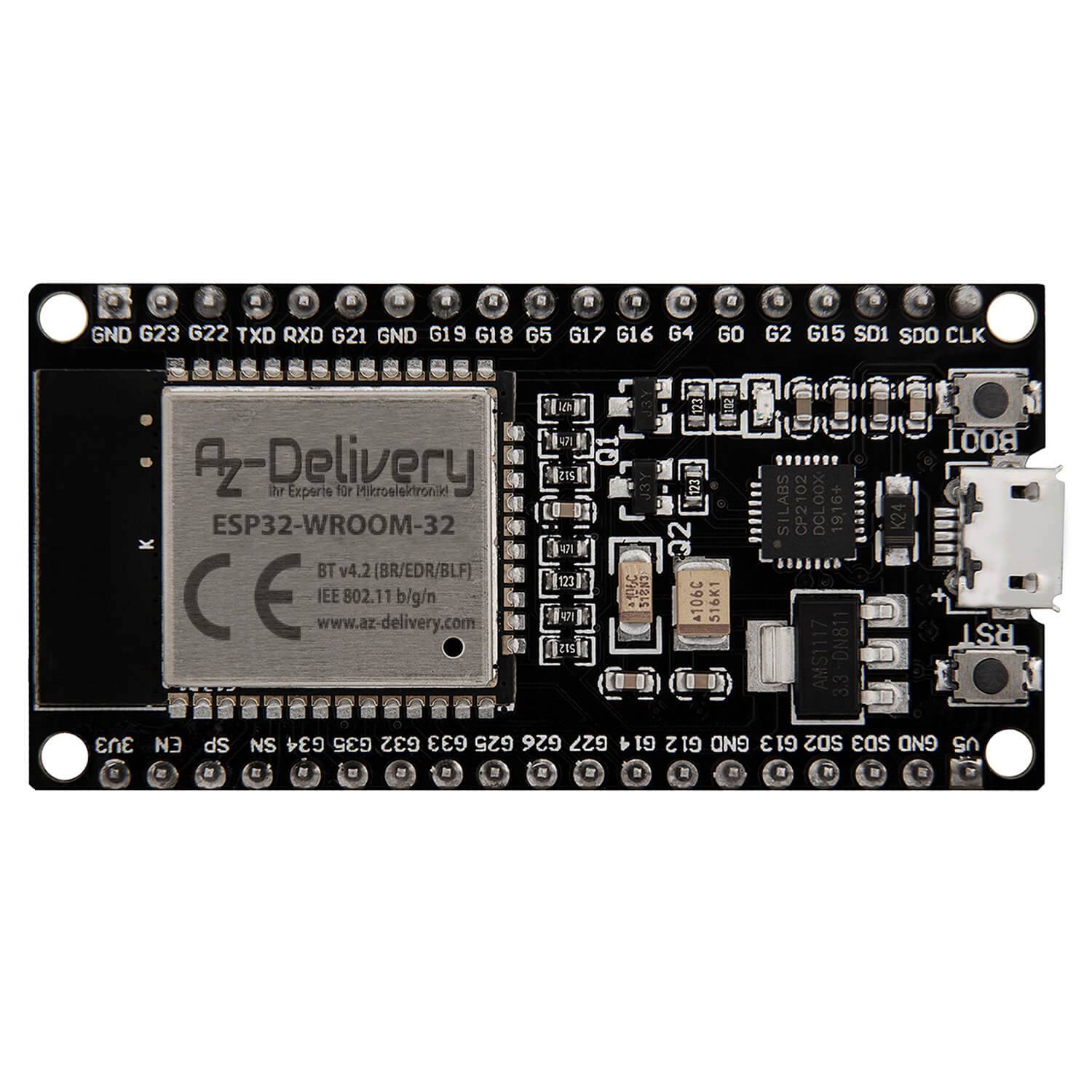 AZ-Delivery ESP32 NodeMCU Module WLAN WiFi Development Board mit CP2102 kompatibel mit Arduino-2