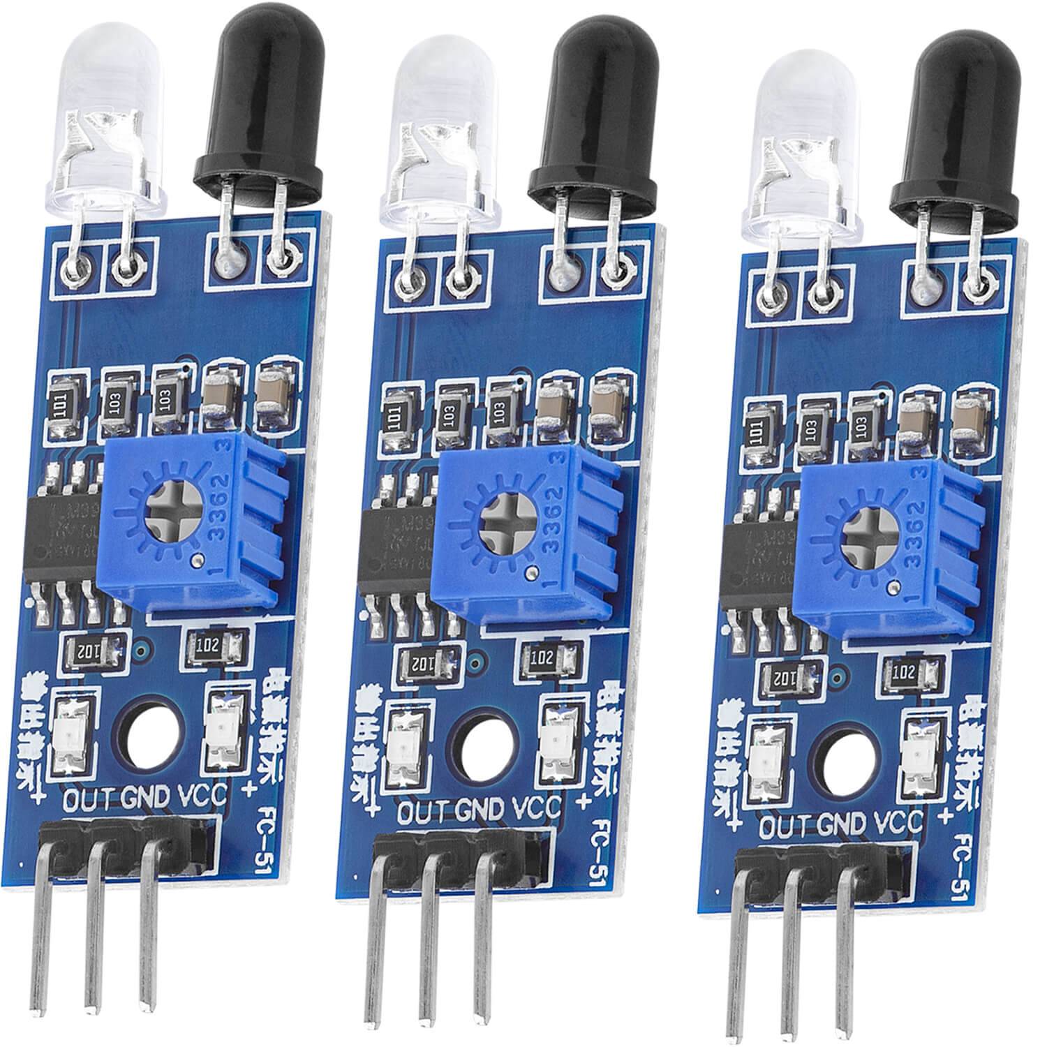 AZ-Delivery IR Infrarot Modul für Hinderniserkennung Abstand Sensor und Raspberry Pi-0