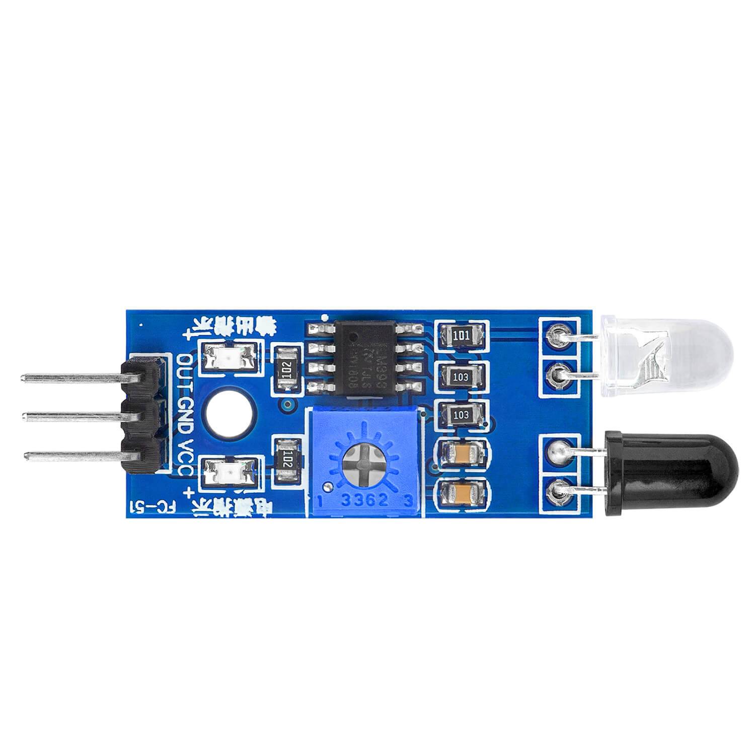 AZ-Delivery IR Infrarot Modul für Hinderniserkennung Abstand Sensor und Raspberry Pi-2