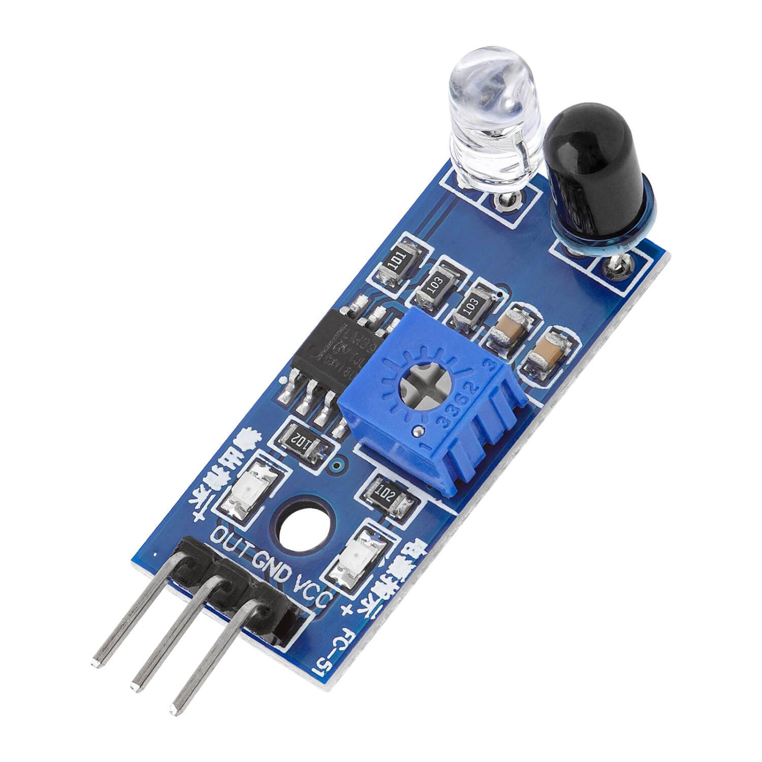 AZ-Delivery IR Infrarot Modul für Hinderniserkennung Abstand Sensor und Raspberry Pi-3