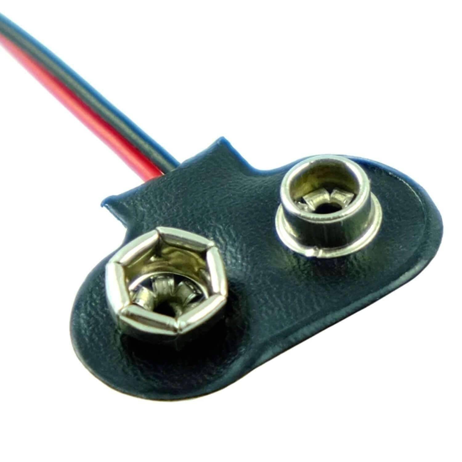 AZ-Delivery Batterieclip 9-Volt I-Typ Clip Snap mit 15cm Anschlusskabel für 9V Block Batterie Akku-1