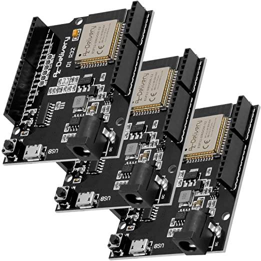 AZ-Delivery ESP32 NodeMCU D1 R32 WLAN Entwicklungsboard mit CH340G und WiFi + Bluetooth IoT mit Mikro USB-0